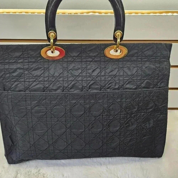 Dior Black Cannage Nylon Large 2-Way Satchel - Picture 4 of 16